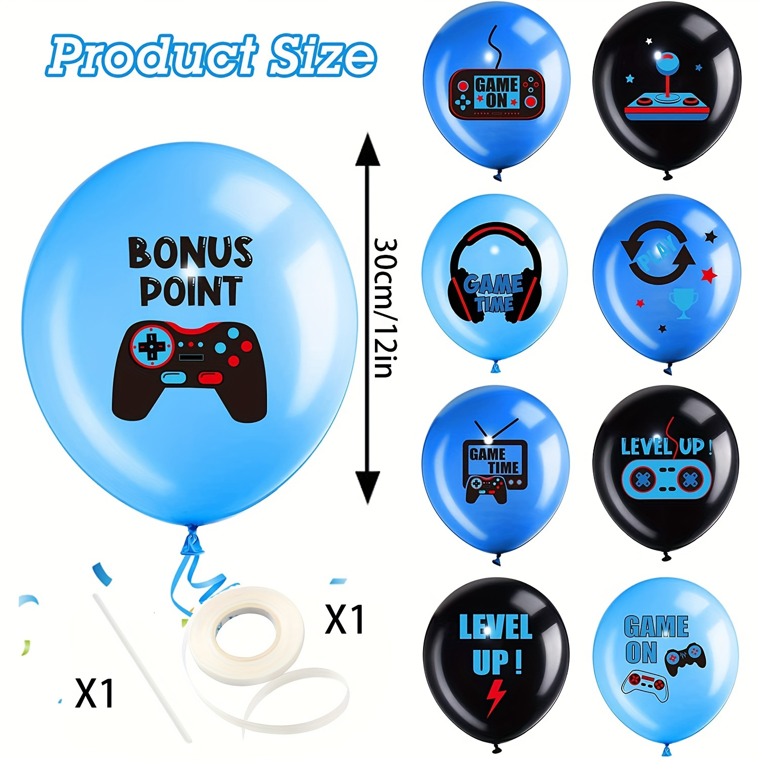 Video Game Party Balloons Set Game Birthday Party Balloons Temu