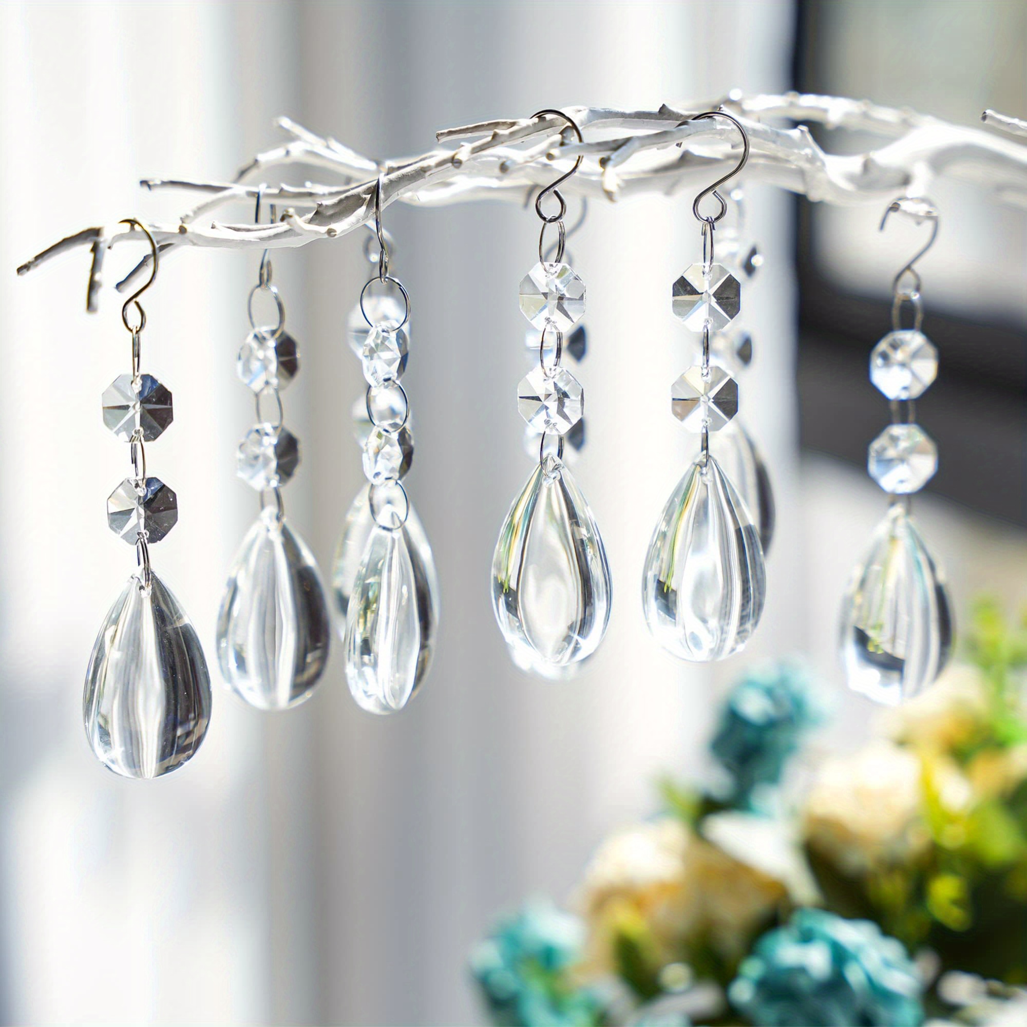 30Pcs Hanging Crystals Centerpieces Crystal Garland Strands Dangle Icicle  Chandelier Prism Beads - Holiday Ornaments - Washington, Illinois, Facebook Marketplace