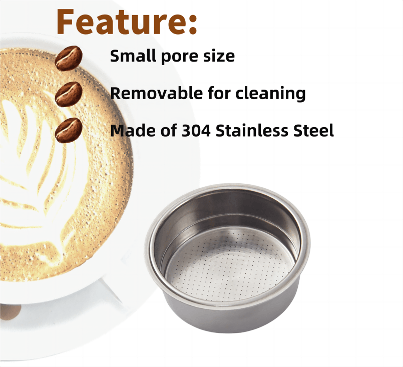 2 cup 51mm double layer presurized stainless steel powder bowl reusable coffee filter basket for portafilter coffee machine double cup 2in details 7