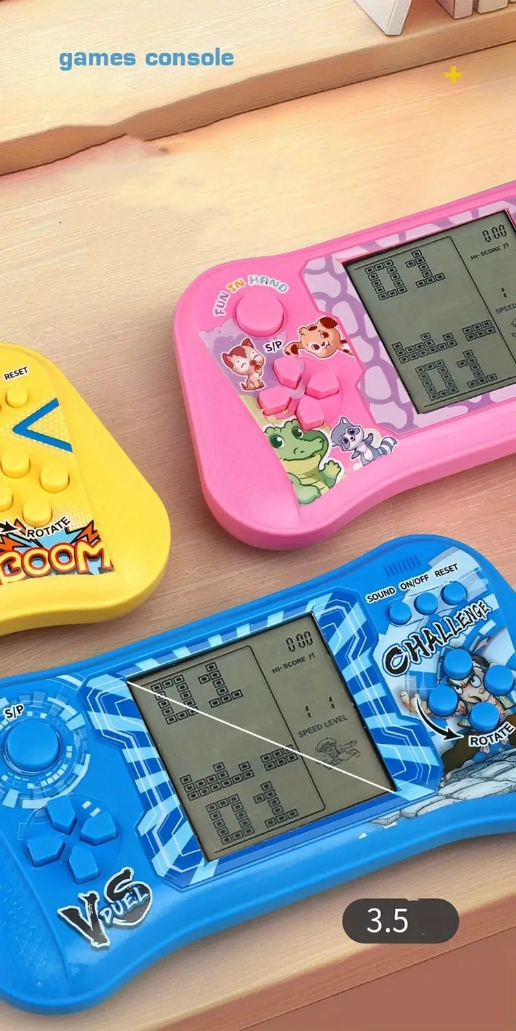 Console de jeu à grand écran pour enfants, jouet éducatif classique  électronique, cadeau de jeu - Temu France