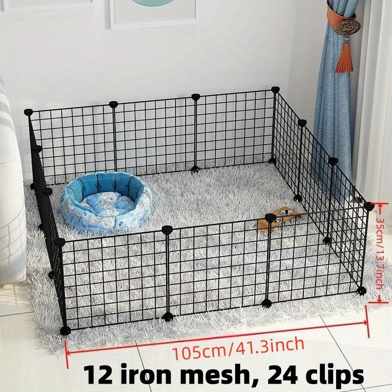 Freely Assembled Iron Mesh Pet Cage Accessories Storage Rack Temu
