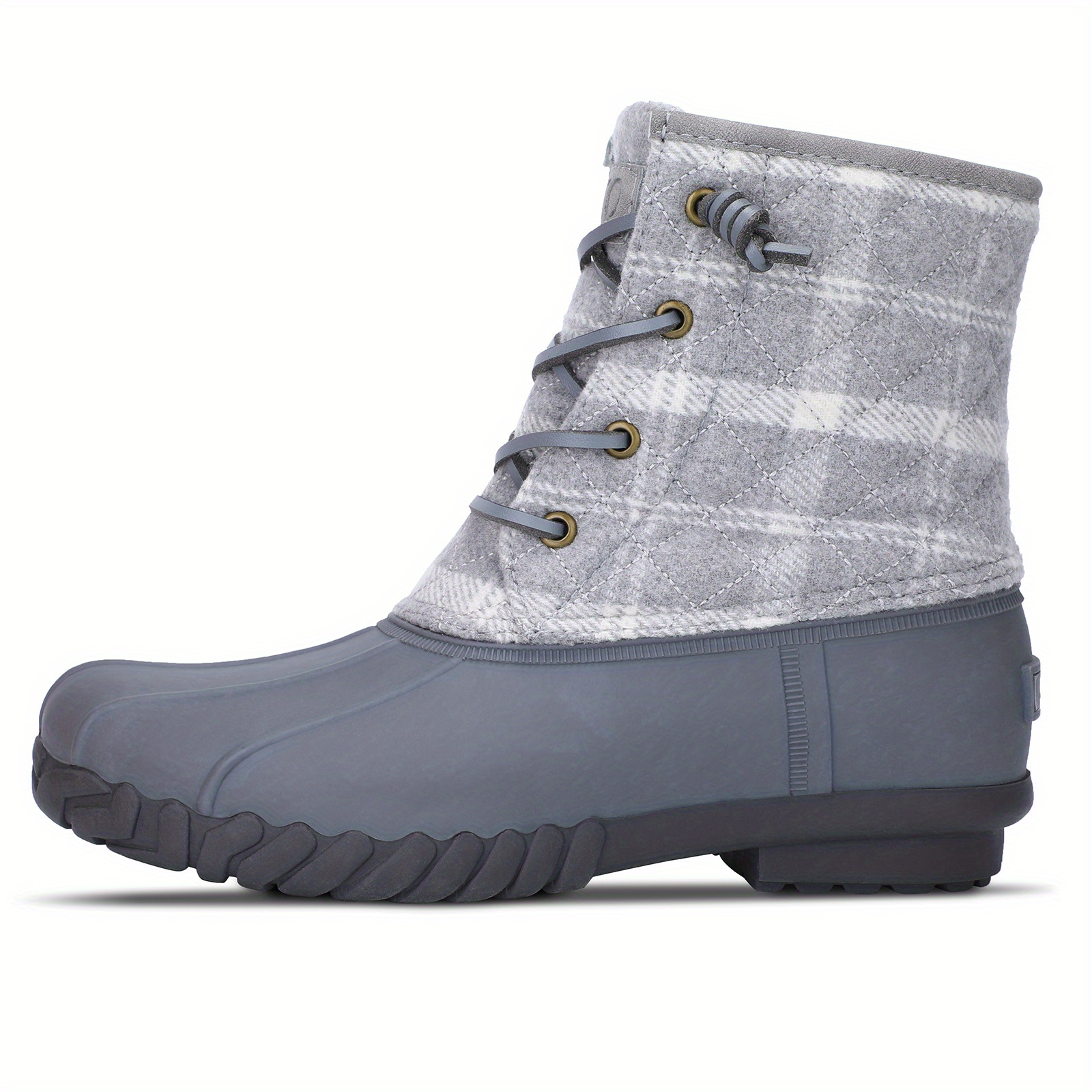 Womens duck boots with side clearance zipper