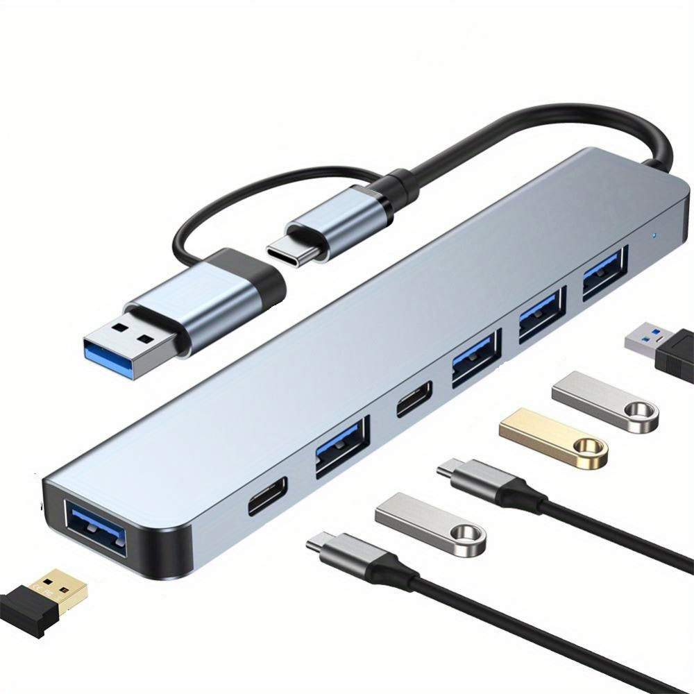 Hub USB-C de 4 Puertos - 1 Puerto USB-A - Concentrador de 3
