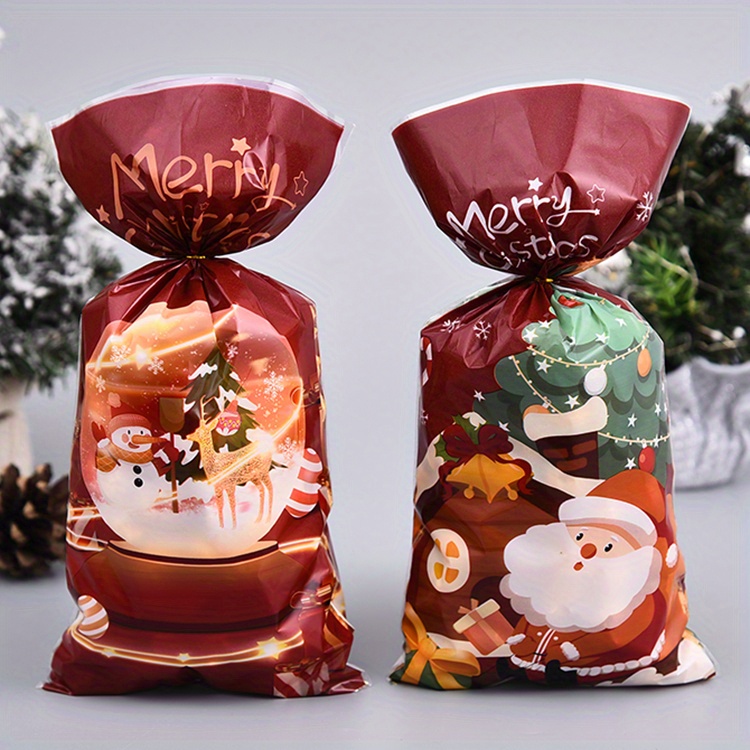 50pcs new christmas candy bag holiday gift bag snack cookie Temu