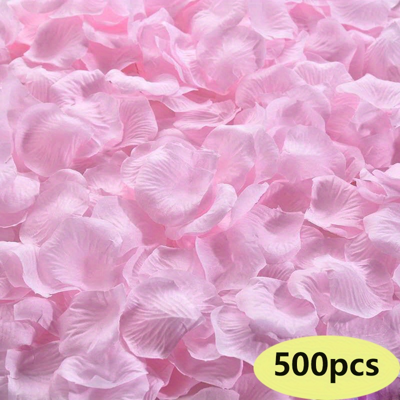 500 Silk Rose Petals For Wedding Party Table Confetti Decoration - Pink