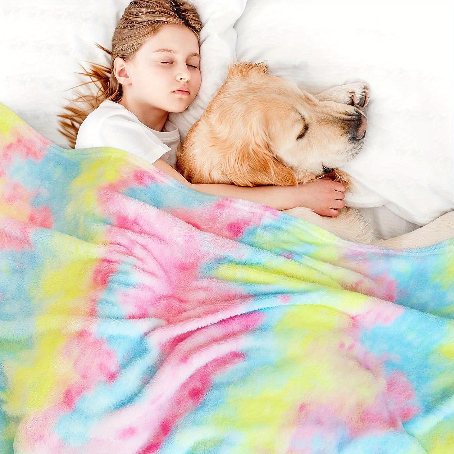 Tie dye best sale fuzzy blanket