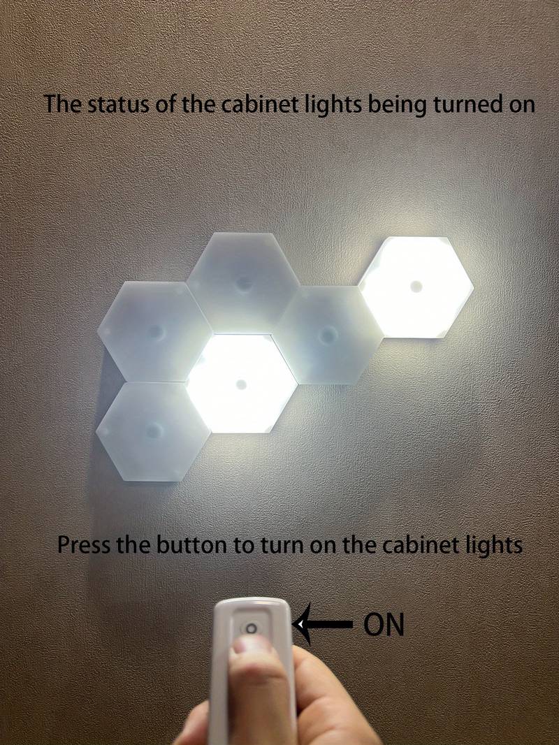 touch sensor lighting light hexagon lamp modular touch control wall lamp led night light creative decorative lamp give your home a little surprise battery not included details 1