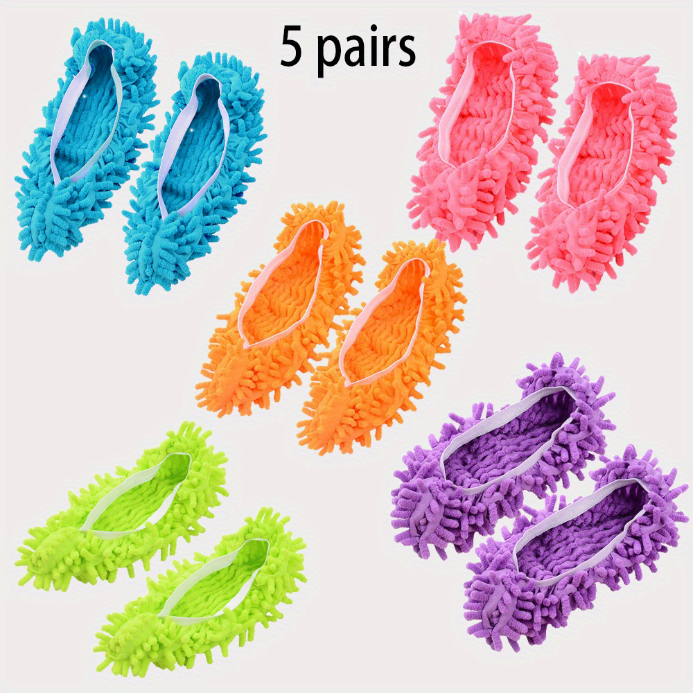 Mop Slippers Shoes Microfiber Cleaning House Mop Slippers - Temu