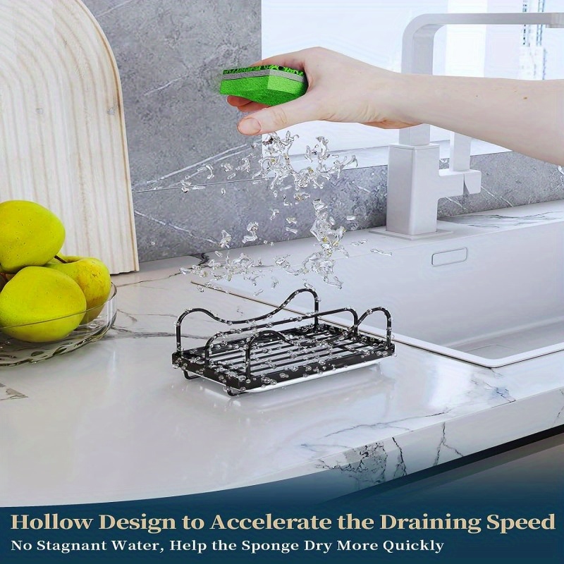 Sponge Holder, Sponge and Soap Holder for Kitchen Sink, 304