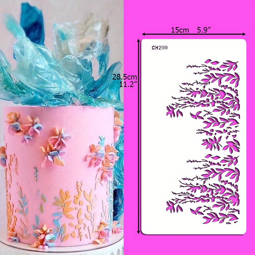 Cake Stencil Template Cake Decoration Mold Geometry Flowers - Temu