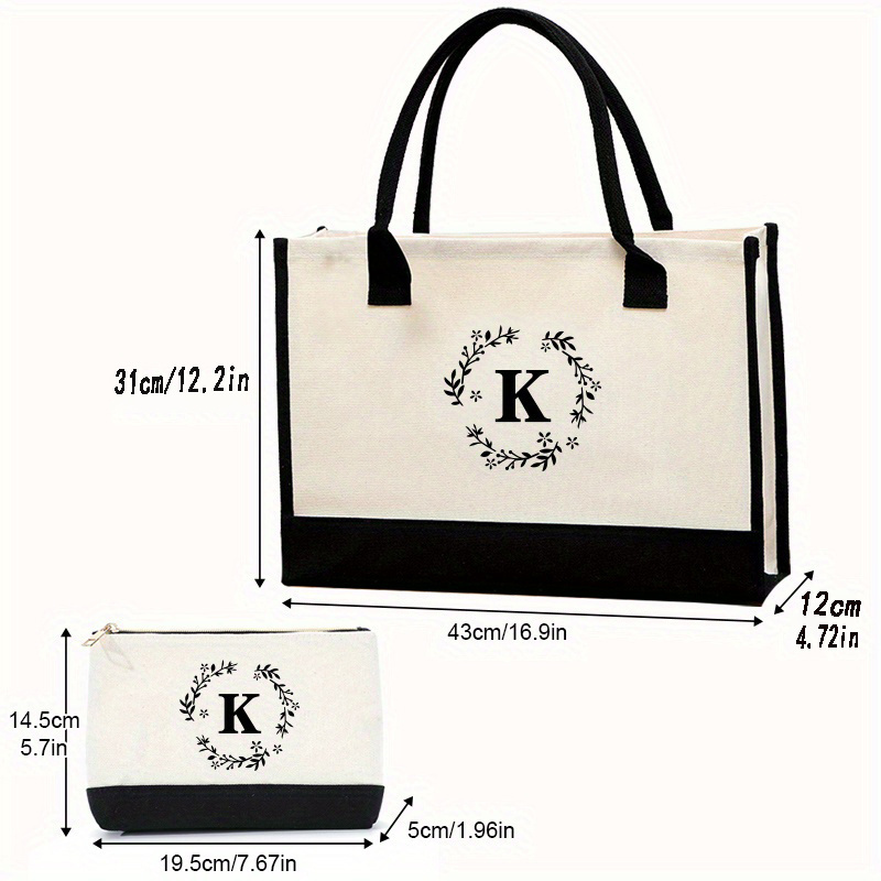 Personalized Square Canvas Tote Bag