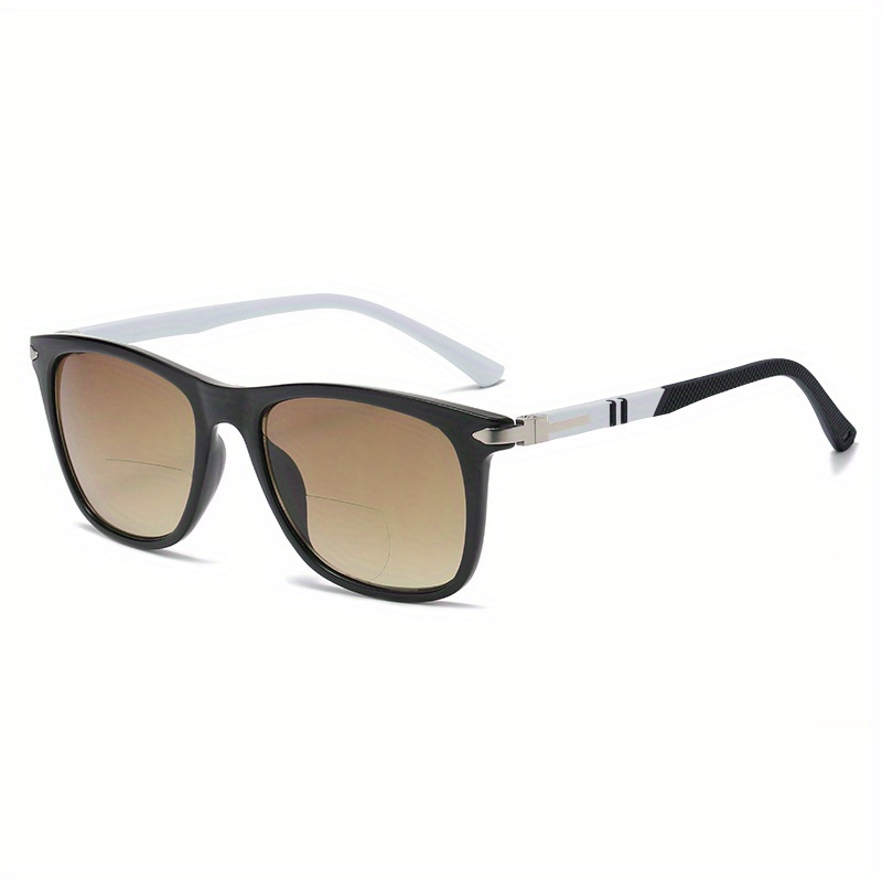 Lentes de presbicia progresivas inteligentes para hombre, lentes de sol  para presbicia de moda Pilot UV400, color plateado, +275