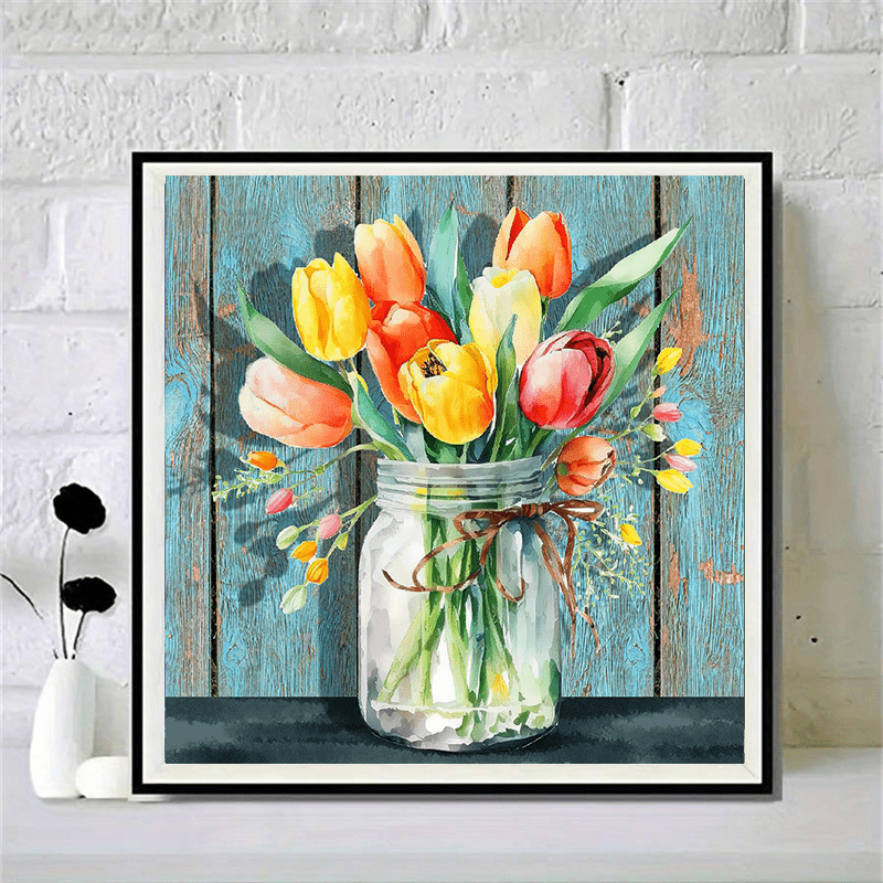 TULIP Painted by Me - Juego de 4 tazas de cerámica todo en uno para pintar  y hornear con diseños de flores, kit de manualidades fácil, incluye 4  tazas, 8 pinturas de arcoíris, 4 pinceles, horno de : Arte y Manualidades 