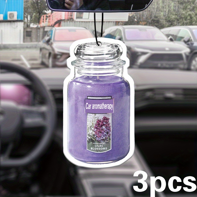 1pc Lavender Scented Car Aromatherapy Bottle - Anime-*, Purple Fragrance Tablet with Floral Label, Ideal for Rearview * &amp; Home Decor