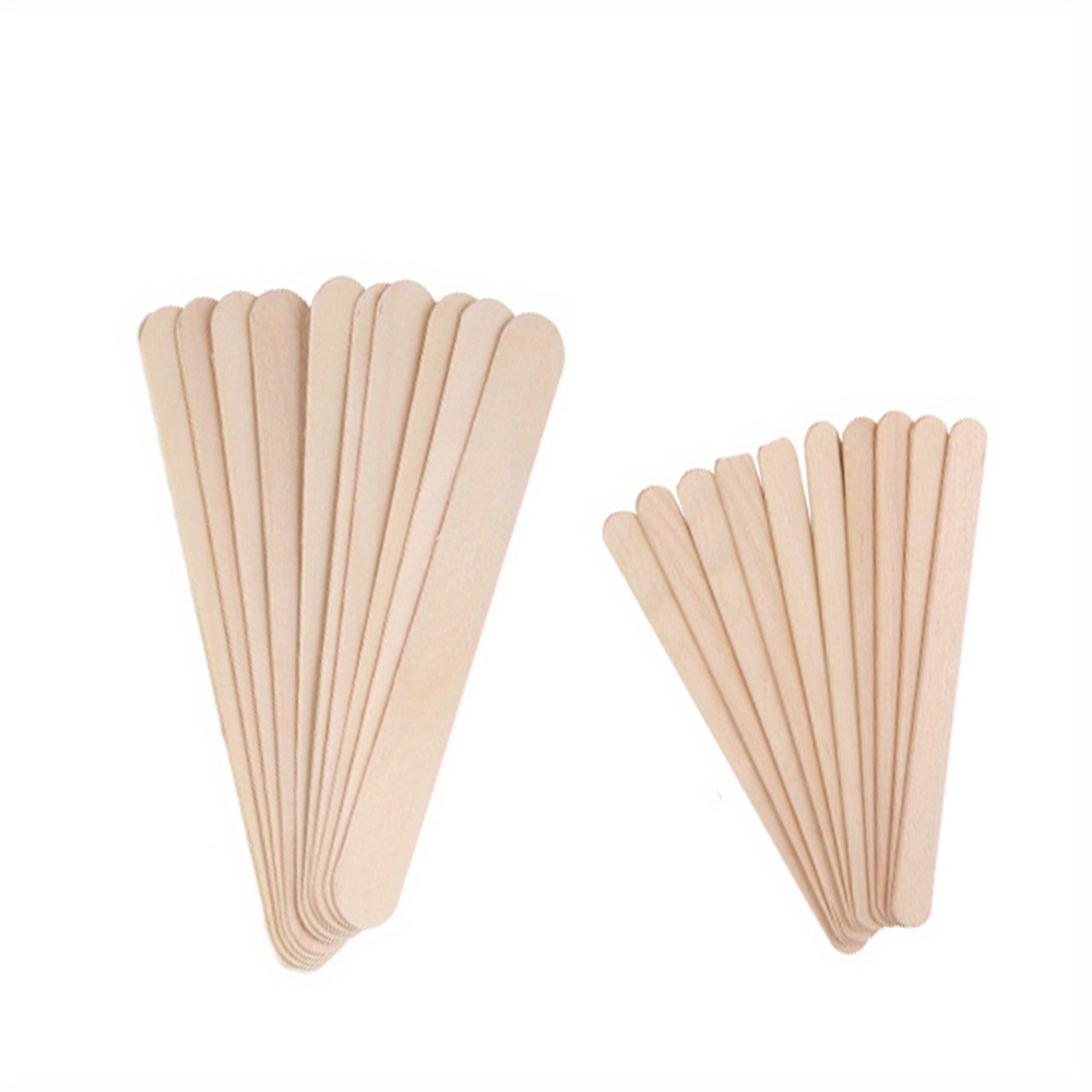 Hair Removal Durable Sticks Popsicle Stick for DIY,Wood Wax Sticks, Wood  Waxing Craft Sticks Spatulas Applicators for Hair Removal Eyebrow and