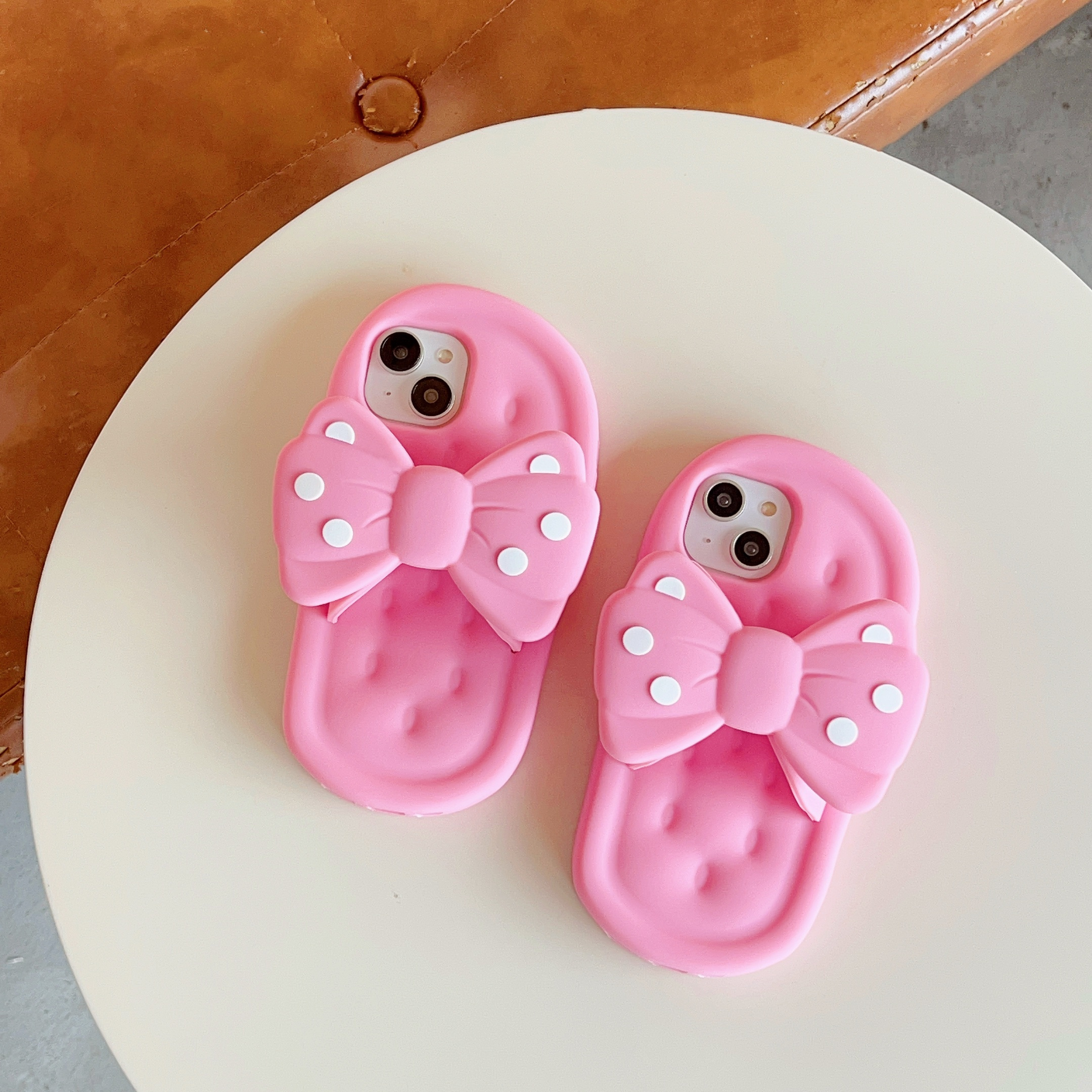 

Funny Bow Slippers Suitable For All-inclusive Anti-fall Protective Case Creative Simple Niche For Iphone 14 13 12 11 Pro Max