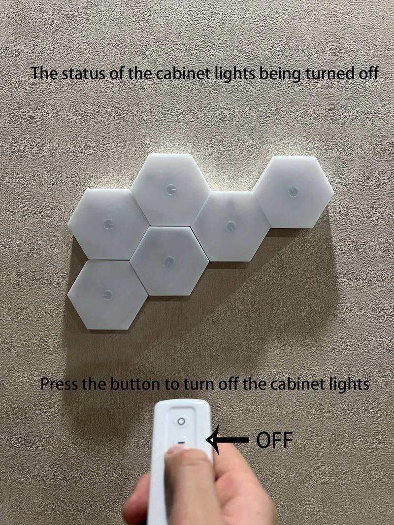 touch sensor lighting light hexagon lamp modular touch control wall lamp led night light creative decorative lamp give your home a little surprise battery not included details 0