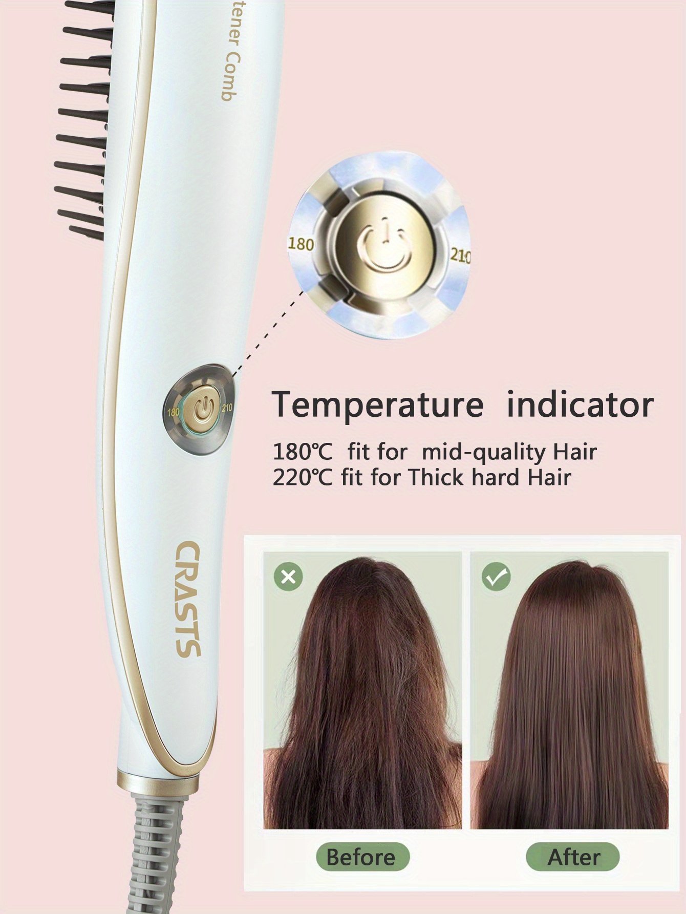 europese standaard stijltang met ionische haarstylingkam - Temu Belgium, image size:800x1066