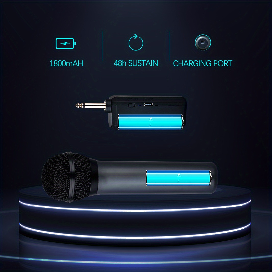 Heikuding Dual Universal Wireless Microphone Cordless Mic Temu