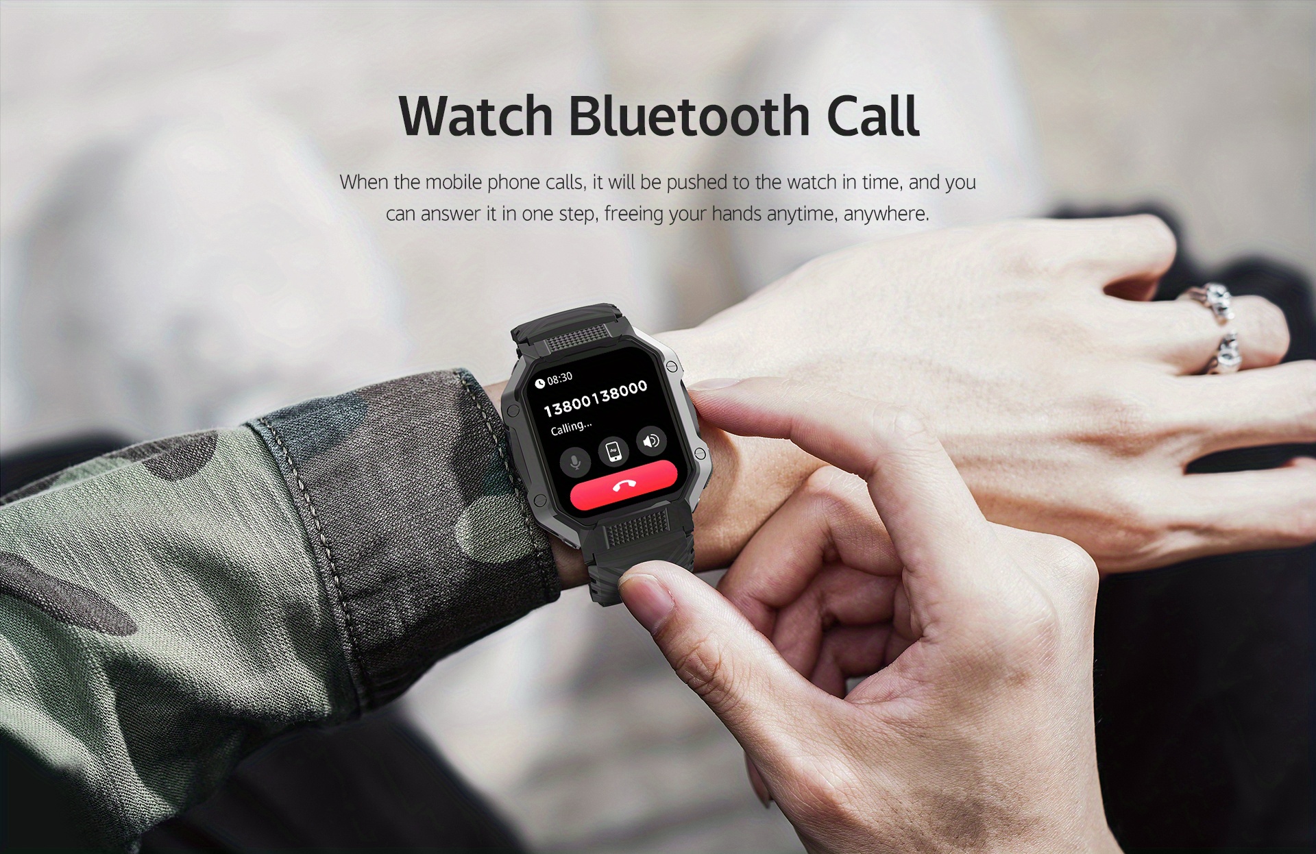 Smartwatch Hombre Reloj Inteligente Bluetooth Llamada 1.83