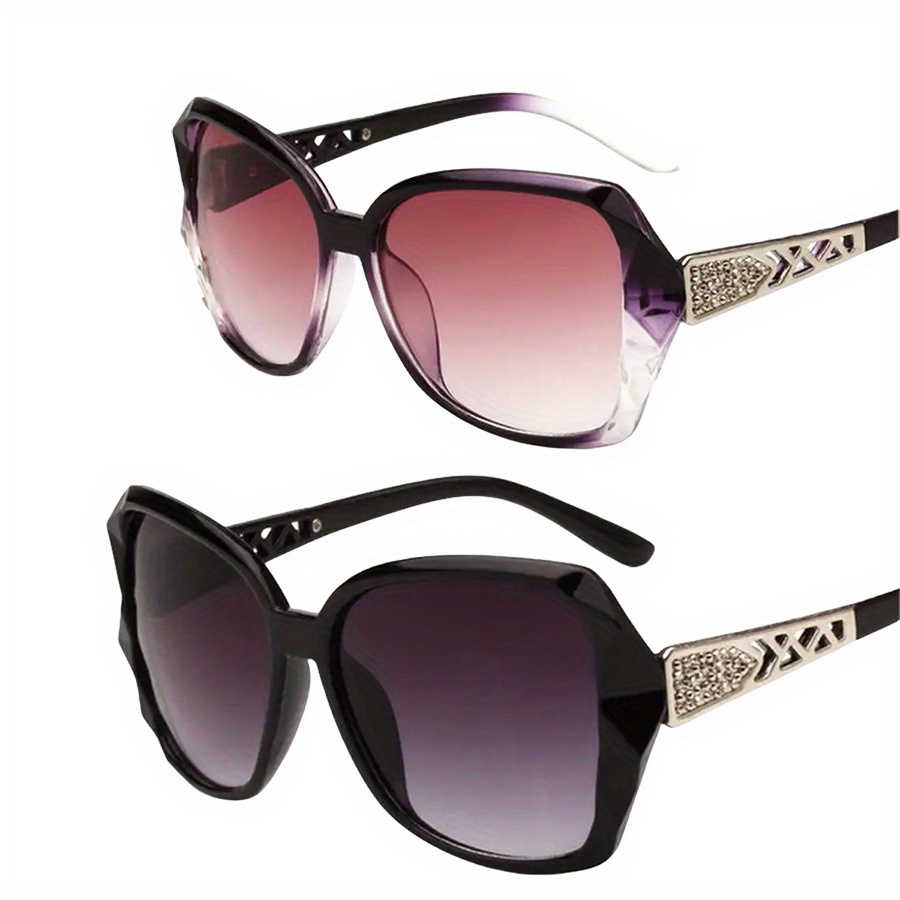 Women's Retro Rhinestone Decor Rectangle Sunglasses - Perfect For Outdoor  Wear! - Temu