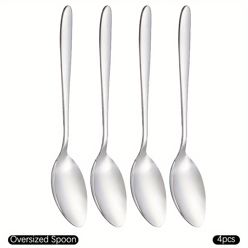 Square Head Dinner Spoons Set Spoons Silverware Stainless - Temu