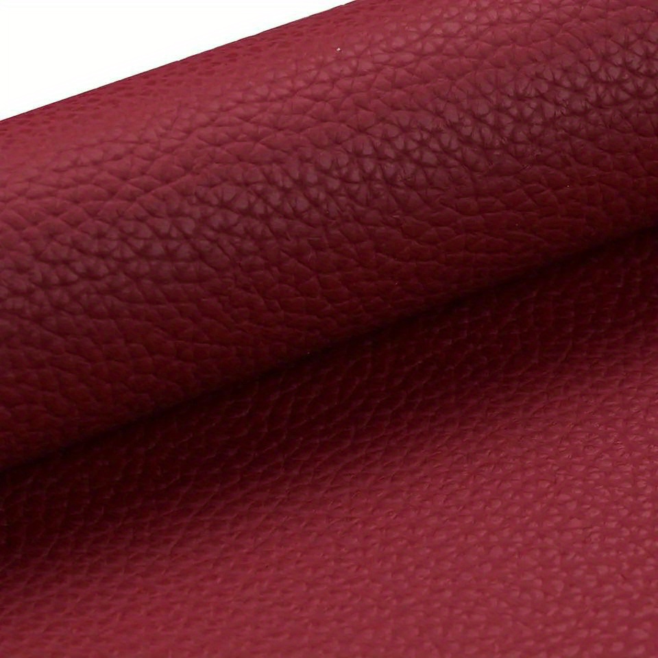 Solid Color Faux Leather Sheets Litchi Textured Synthetic - Temu