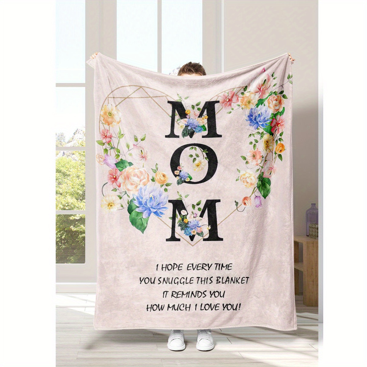 Birthday Gifts for Mom, Happy Birthday Mom Gifts Blanket 60 x 50 Inches,  Mom Birthday Gifts from Daughter, Moms Birthday Gift Ideas, Mothers  Birthday