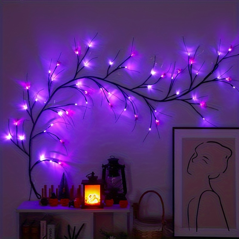 Led Halloween Willow Vine Twig Garland Battery Operated For - Temu