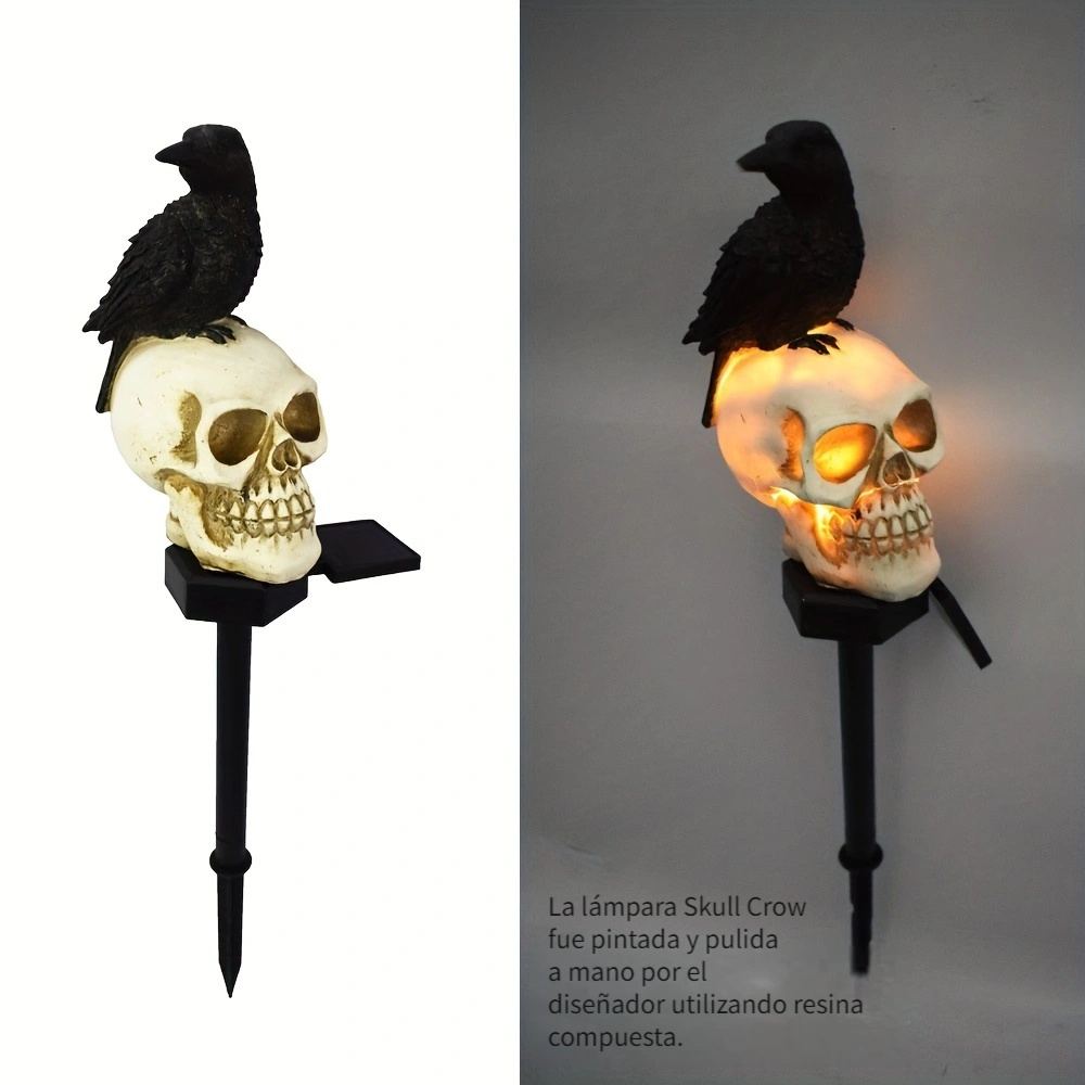 2 Luces Solares Caminos Calavera Halloween Cabezas Calavera - Temu