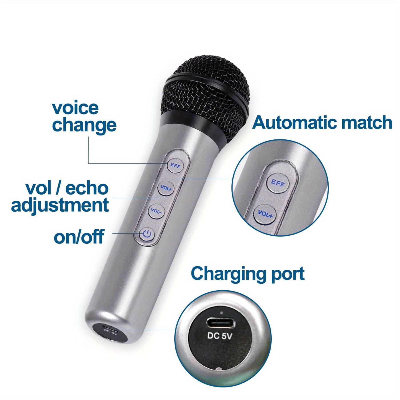 Heikuding Dual Universal Wireless Microphone Cordless Mic Temu