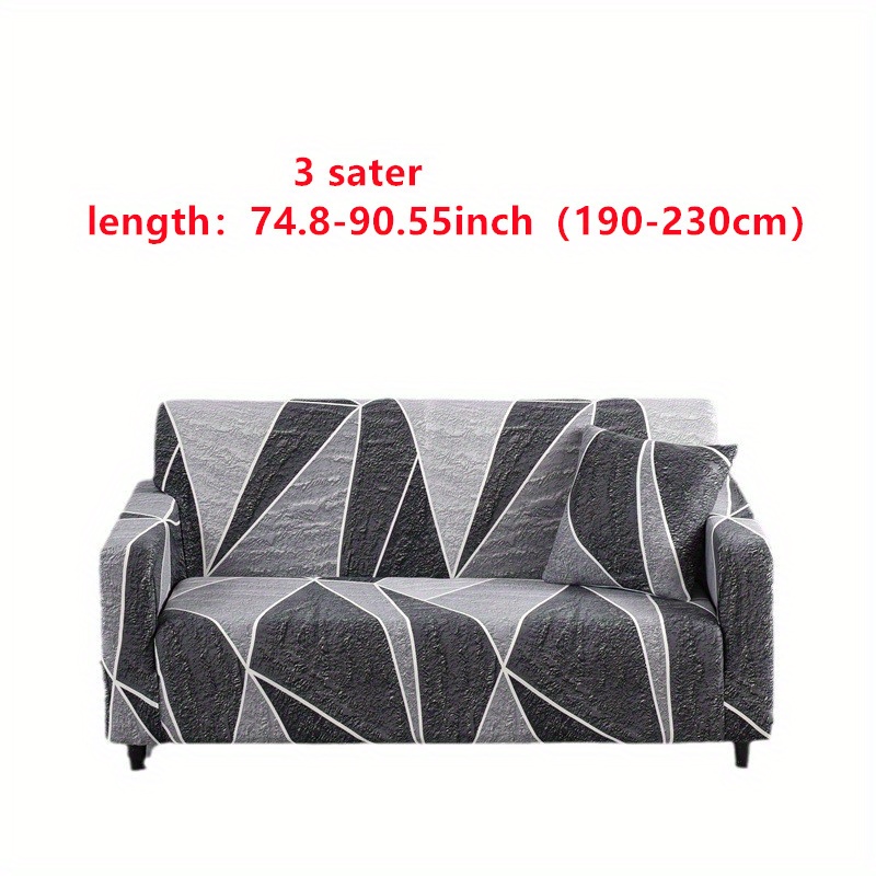 Image of 1pc Stretch Spandex Sofa Cover For Living Room, Chaise Lounge Combination, L-shaped Recliner Sofa Slipcover, Full-coverage For 1/2/3/4-seater Sofas, Includes 1pc Of 42*42cm Pillowcase