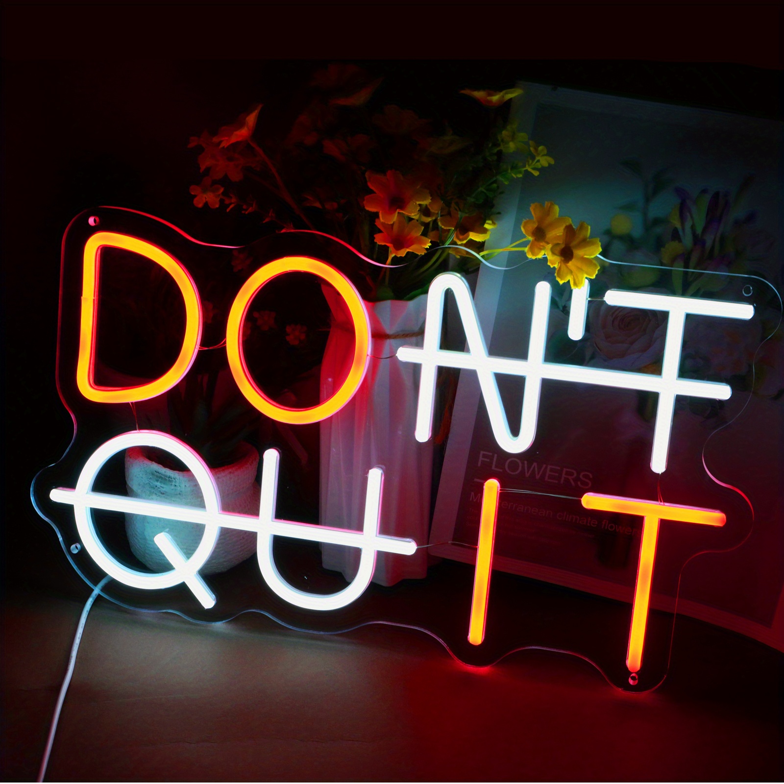 Dont Quit Led Neon Sign Wall Decor Usb Powered Switch Led Neon Lights ...