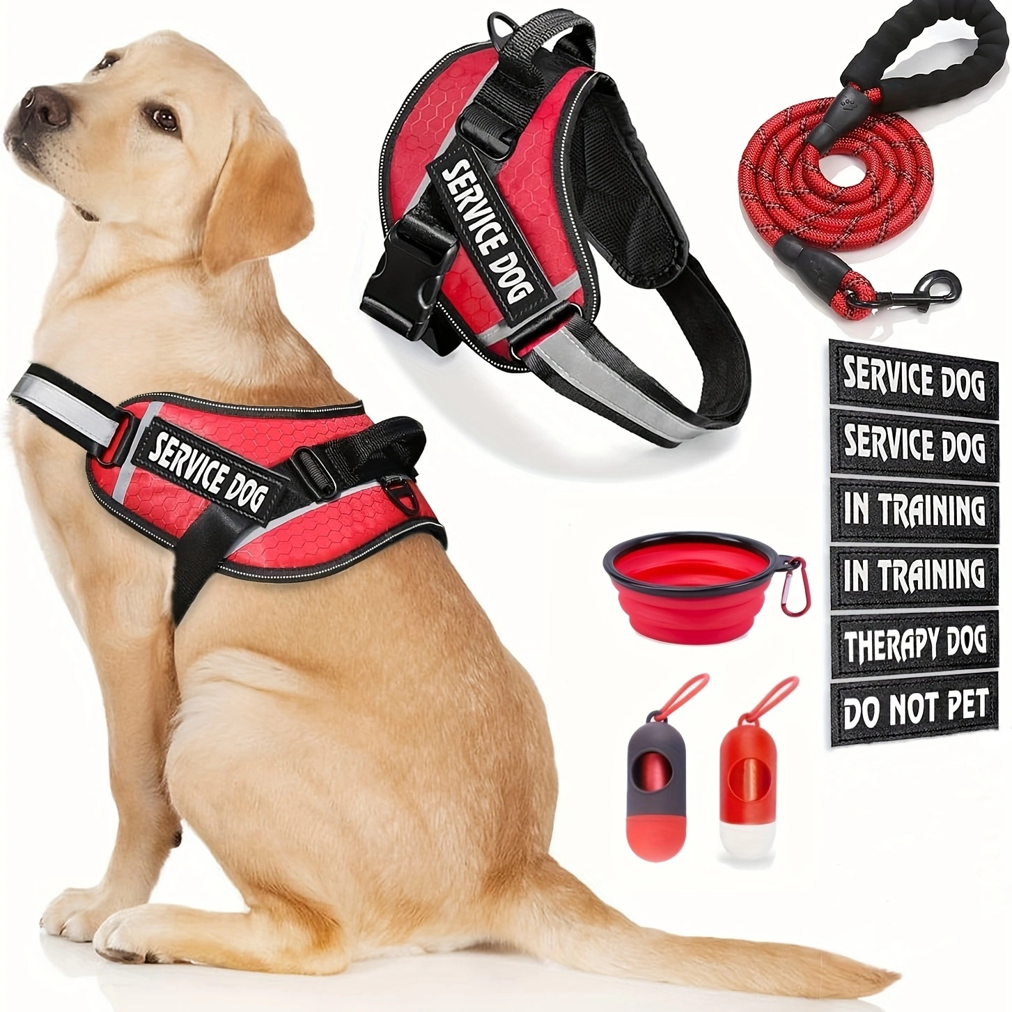Service Dog Training Patches For Pet Harness Collar And - Temu