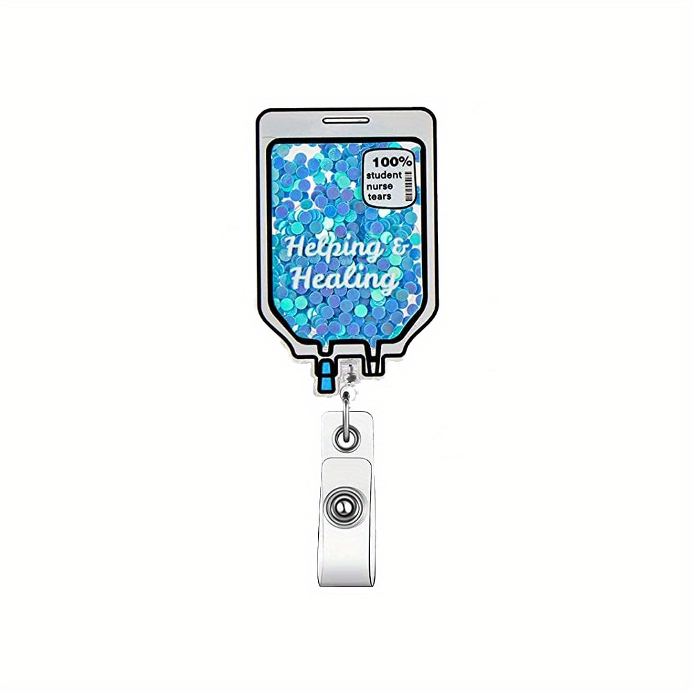 Nurse Doctor Badge Holder Retractable Badge Reel Glitter - Temu