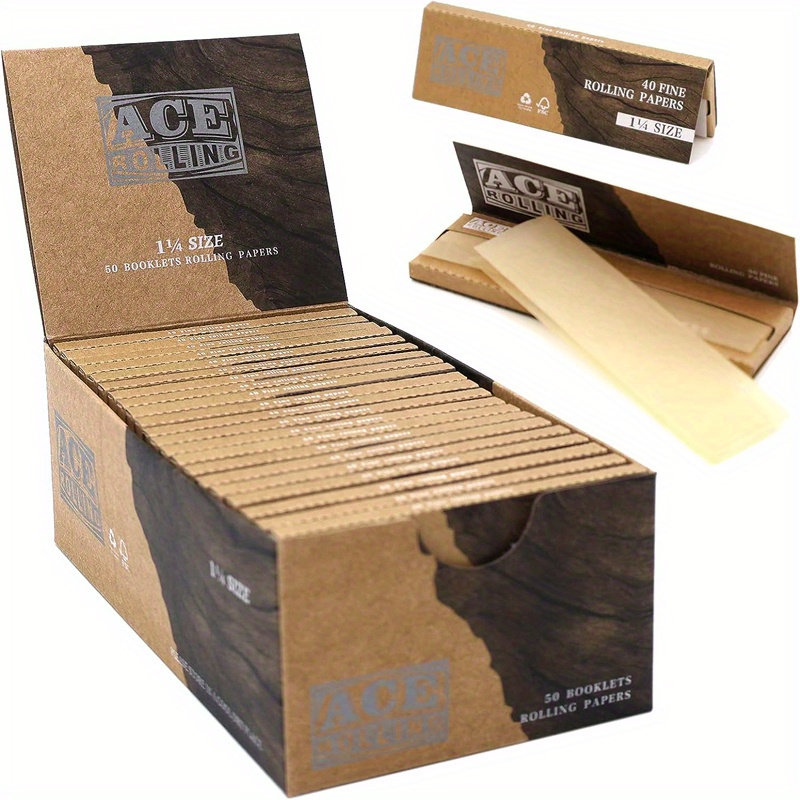  Smoking Brand Rolling Paper - Brown Unbleached - 1 1/4