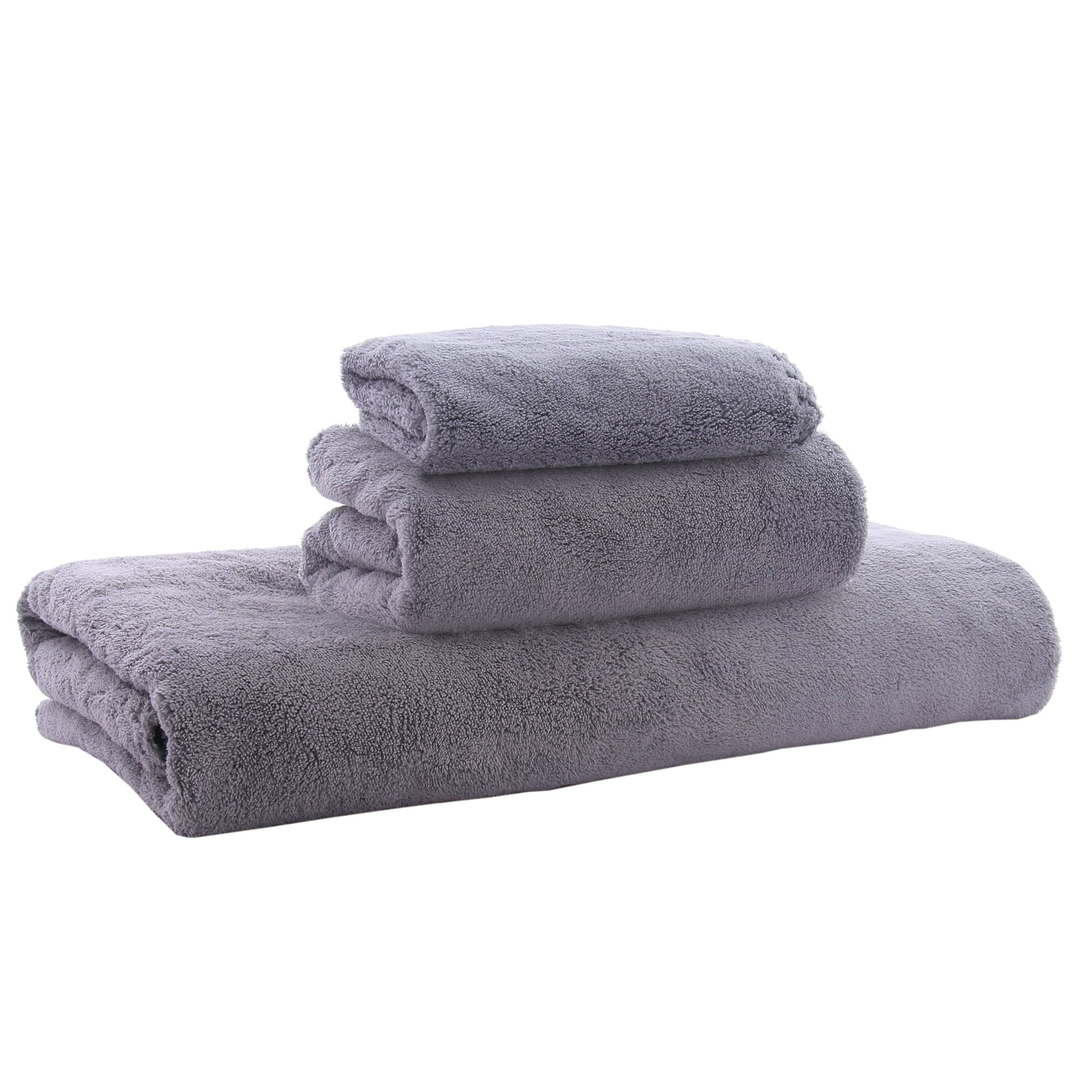 Fluffy Thick Coral Fleece Towels, Highly Absorbent And Super Soft