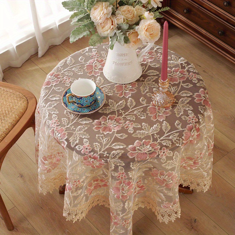 Polyester Table Runner Fabric Pure Exquisite Embroidery - Temu