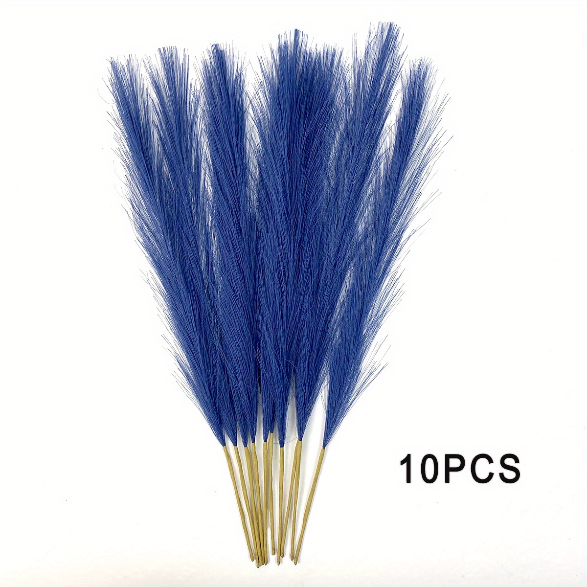 Blue Pampas Grass Artificial Flowers Boho Bohemian Home Decor Halloween Christmas