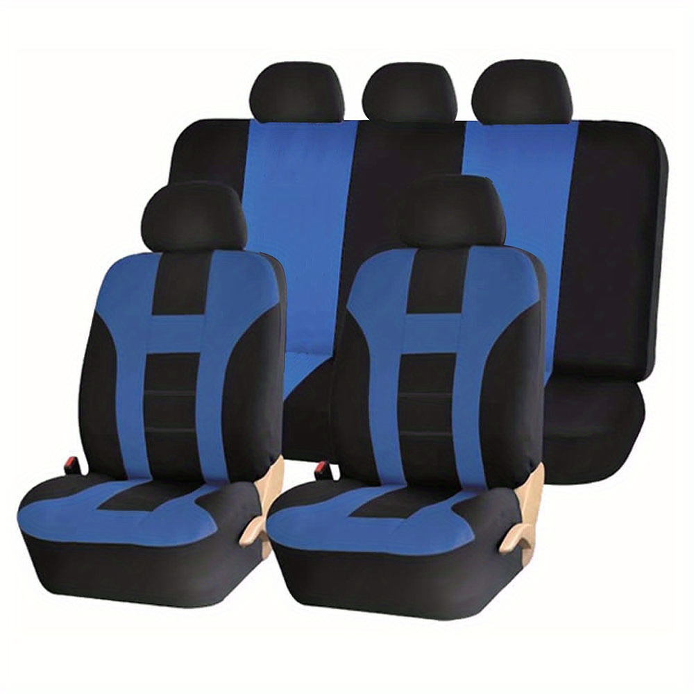 9 Unids/set 5 Asientos Fundas De Asiento De Coche Fundas De - Temu