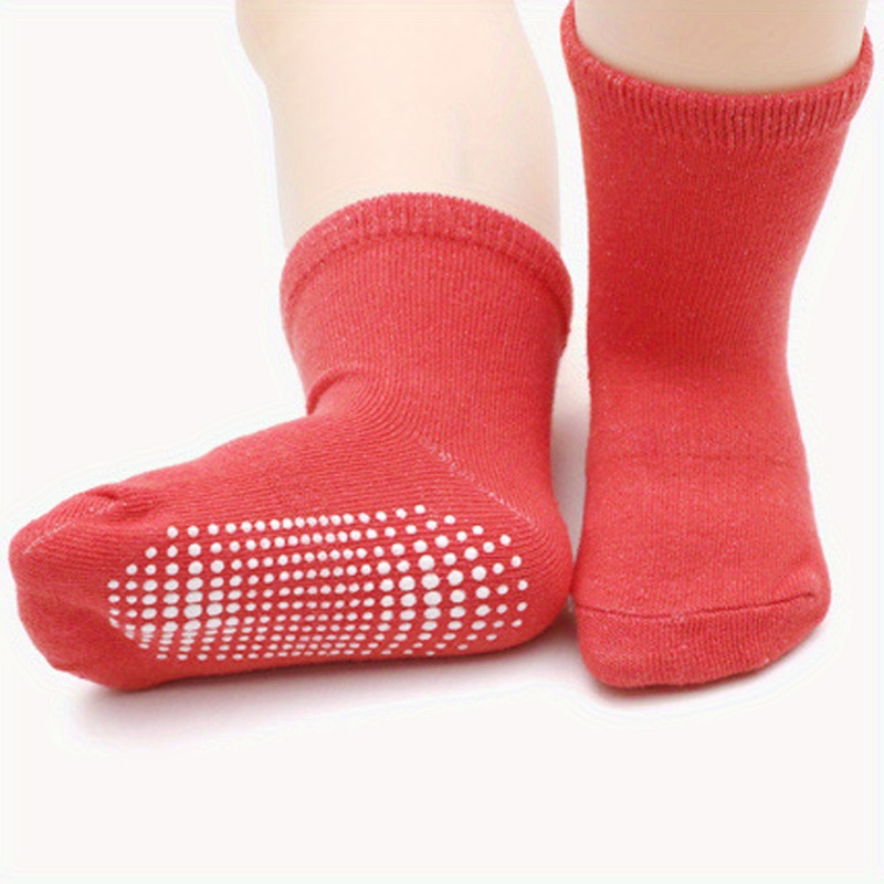 Calcetines para niños de 1 a 12 años, calcetines rojos de doble pin para  otoño e invierno, festivos, para niños y niñas (rojo, 1-3 años)