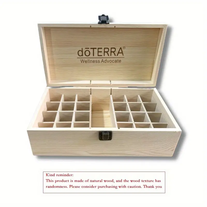 Aufbewahrungsbox Aus Holz Mit 25 Fächern Für Ätherische Öle, Bietet Platz  Für 25 Flaschen – Aromatherapie-Organizer, Nagellack-Duftbehälter –  Bewahren