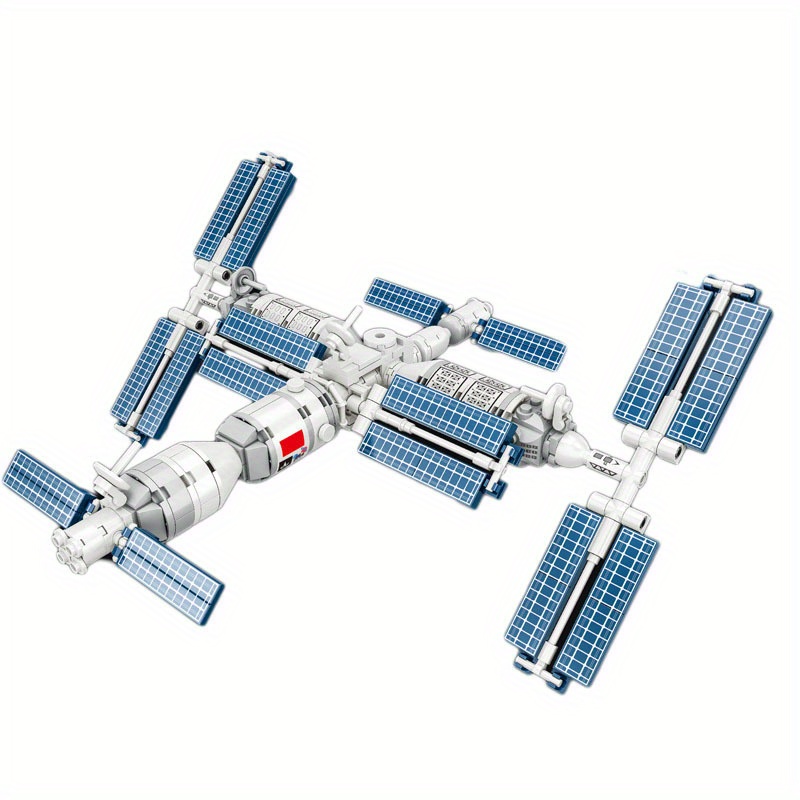 Space Station Assembled Building Blocks Set For Boys And Temu