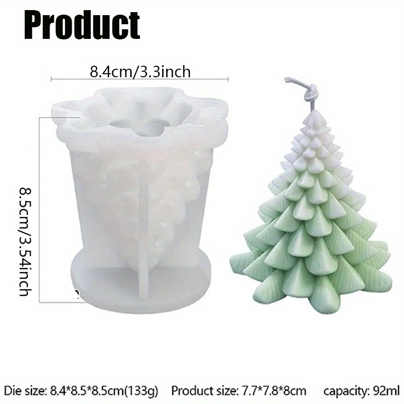 3D Christmas Tree Candle Silicone Molds for Candle Making Soap Molds DIY