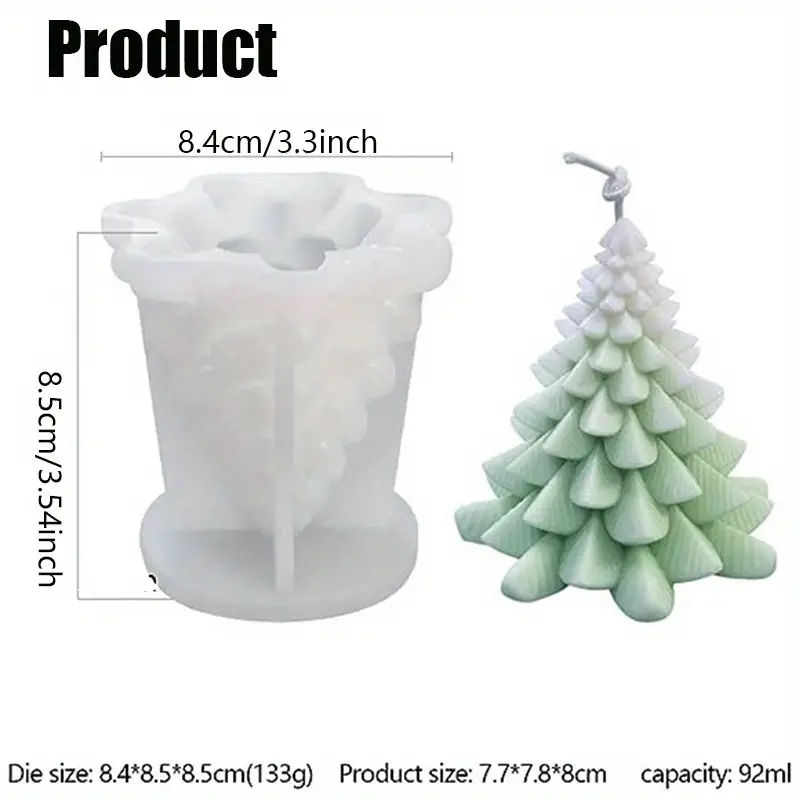 3d Creative Candle Mold Christmas Tree Candle Silicone Mold - Temu