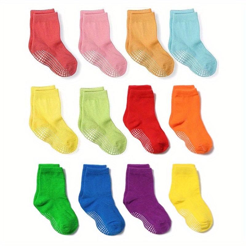 Ramede 12 pares de calcetines de sensibilidad sin costuras para  niños/niñas, calcetines de algodón de corte bajo, calcetines de uniforme  escolar para