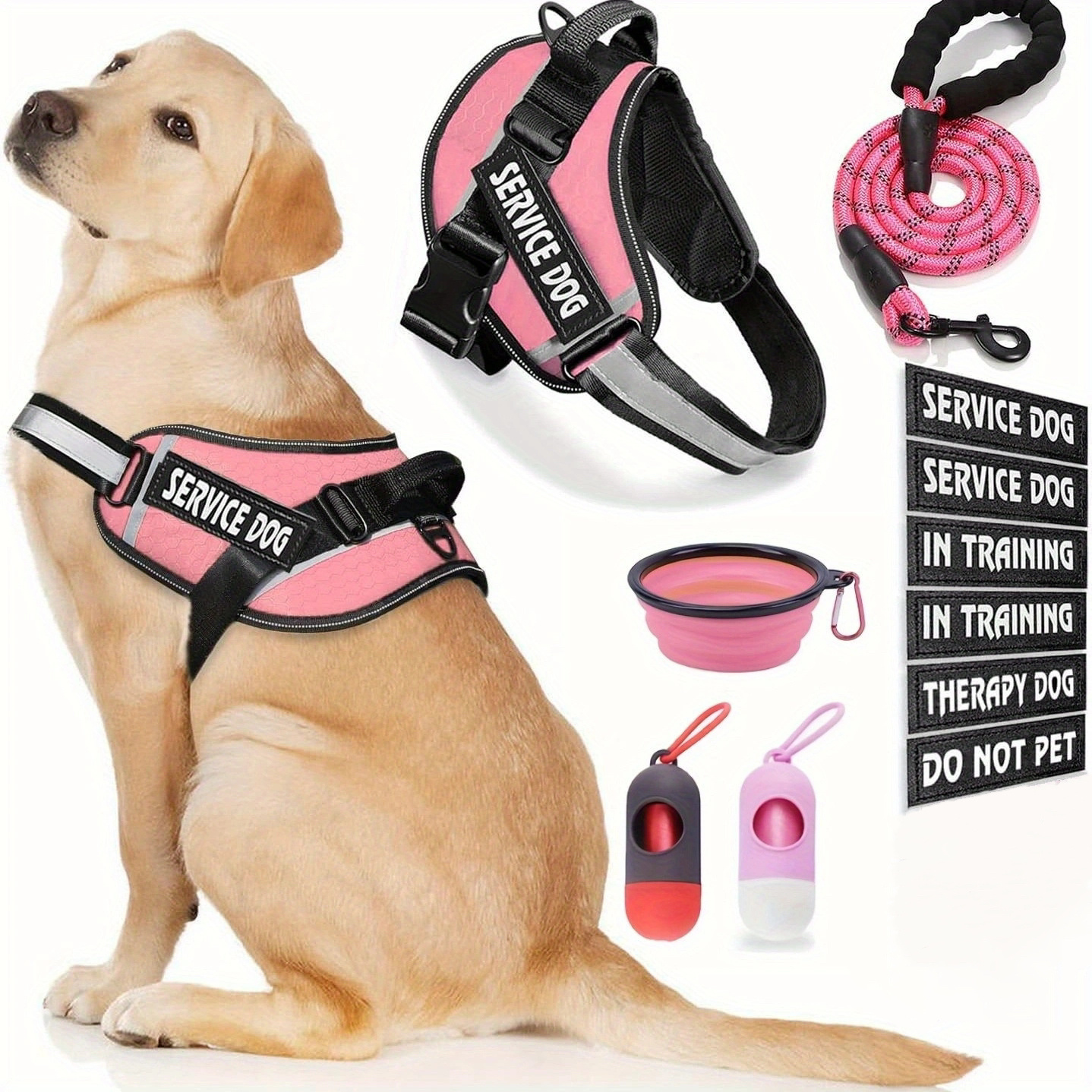 Shop Pair Of Removable Reflective Dog Harness Patches - German