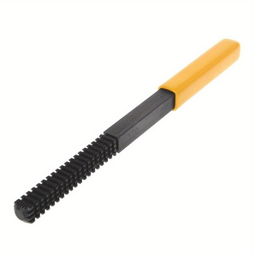Image of 1pc Thread Repair File Metric Thread Restoration Repair File Cleans Damaged Threads 0.75-3mm Pitch Metal Hardware Mini Diy Hand Tools (black + Yellow)