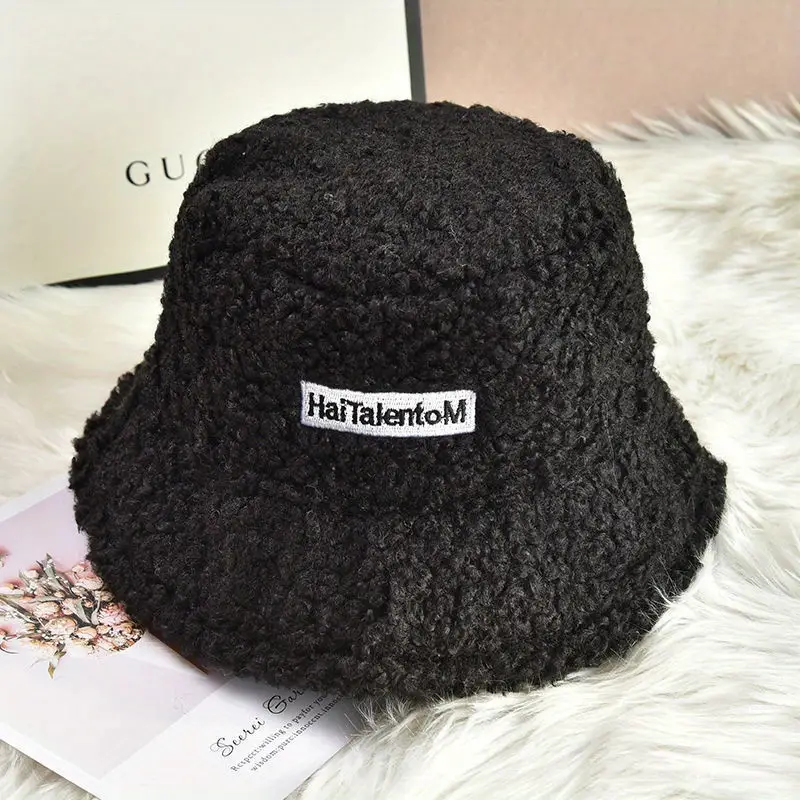 1pc Faux Fur Bucket Hat Winter Warm Velvet Hats For Men Women, Shop The  Latest Trends