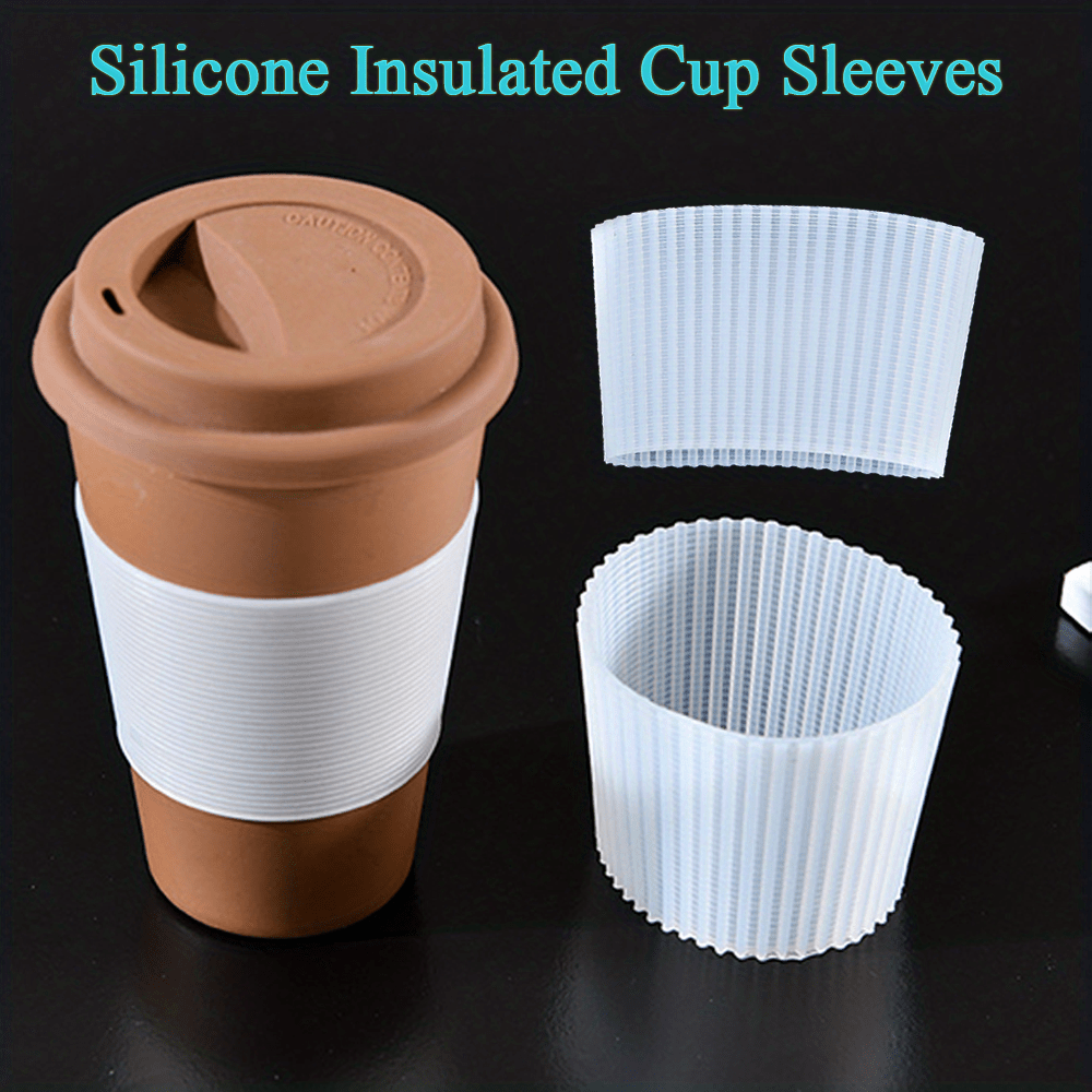 Silicone Cup Sleeve Non slip Silicone Coffee Cup Sleeve Heat - Temu ...